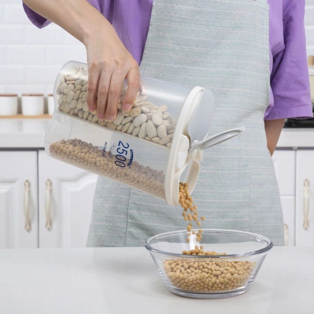 Envase Dispensador de Cereales 2 divisiones 2500 ml