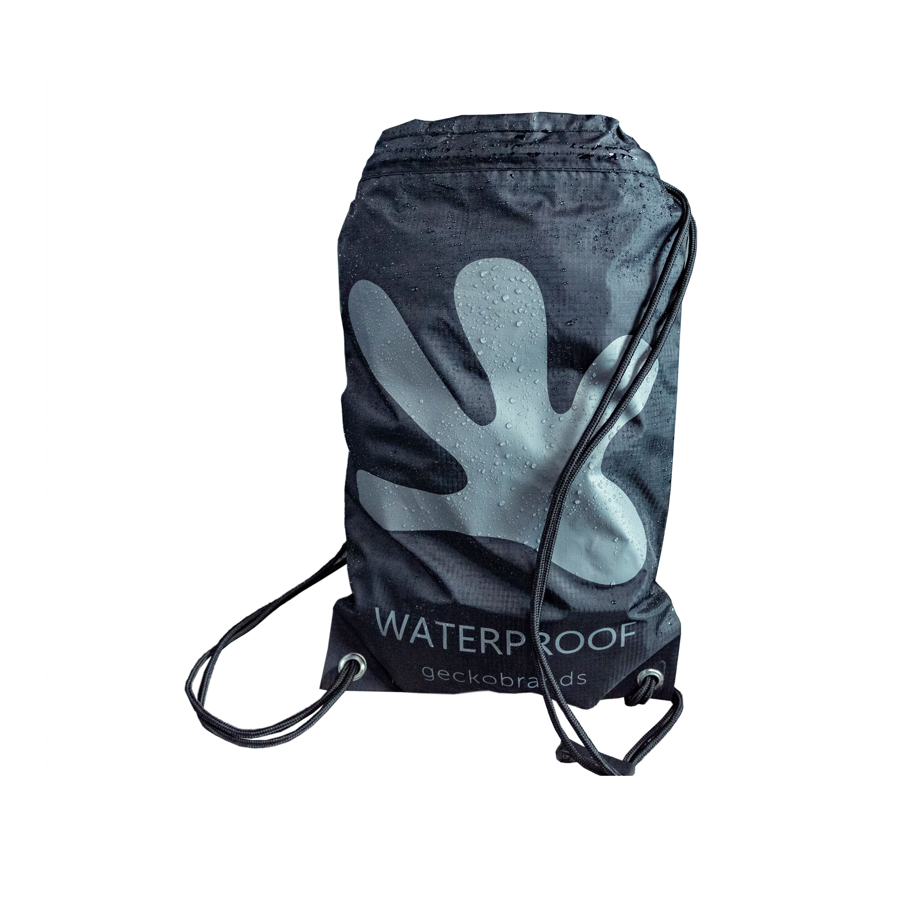 Drawstring WP Backpack - Black Grey