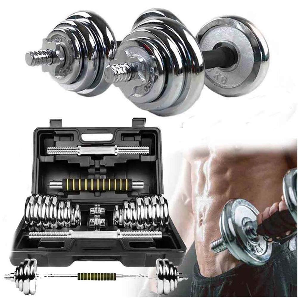 Set De Pesas York 20kg + Mancuernas + Adaptador