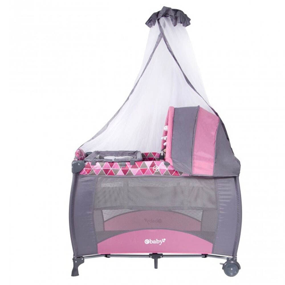 Cuna Corral Mecedora Sally Ebaby EB716-1 Rosado