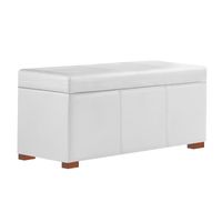 Baul Baxton Mavisac Estandar Color Blanco - Ultra Cuero