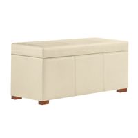 Baul Baxton Mavisac Plaza Queen Color Marfil - Tela
