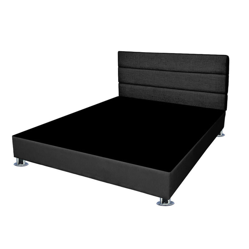 Pack de Cabecera Abraham + Tarima Mavisac Dos Plazas Color Gris Oscuro