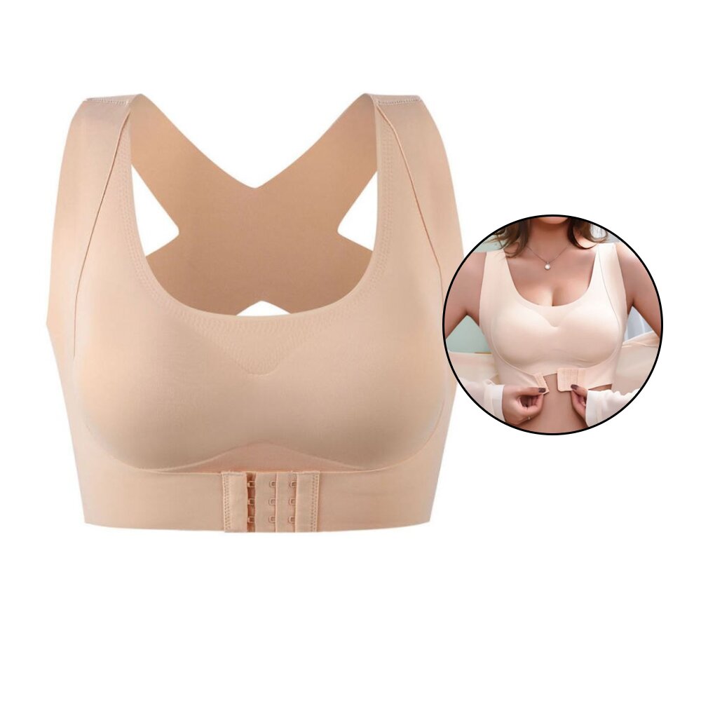 Brasier Reafirmante Push Up Corrector de Postura Beige - L
