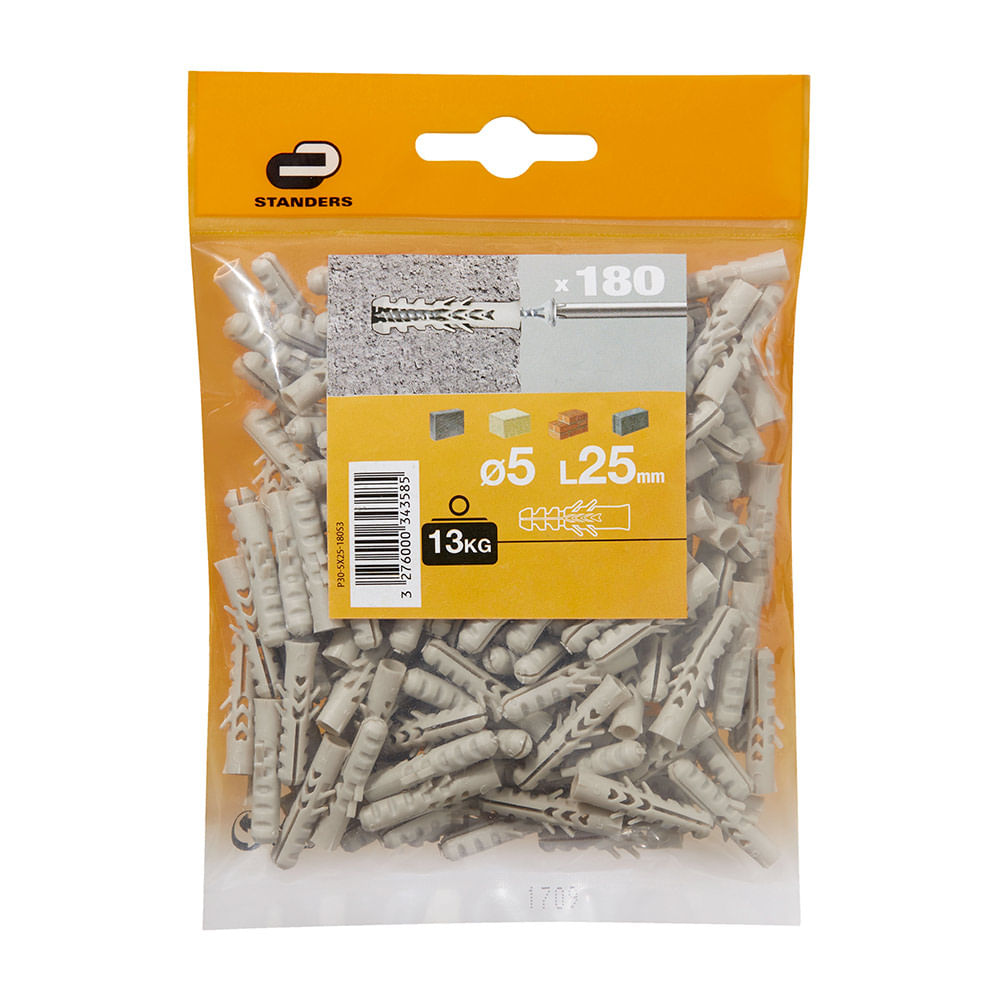 Tarugo 5x25mm x 180 unidades Standers