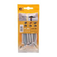 Tornillo + Tarugo 6x80mm x 8 unidades Standers