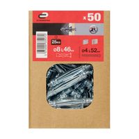 Tornillo + Tarugo 8x46mm x 50 unidades Standers