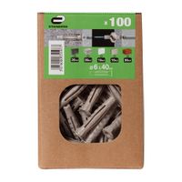Tarugo Nylon 6x40mm Standers Juego de 100 Unidades