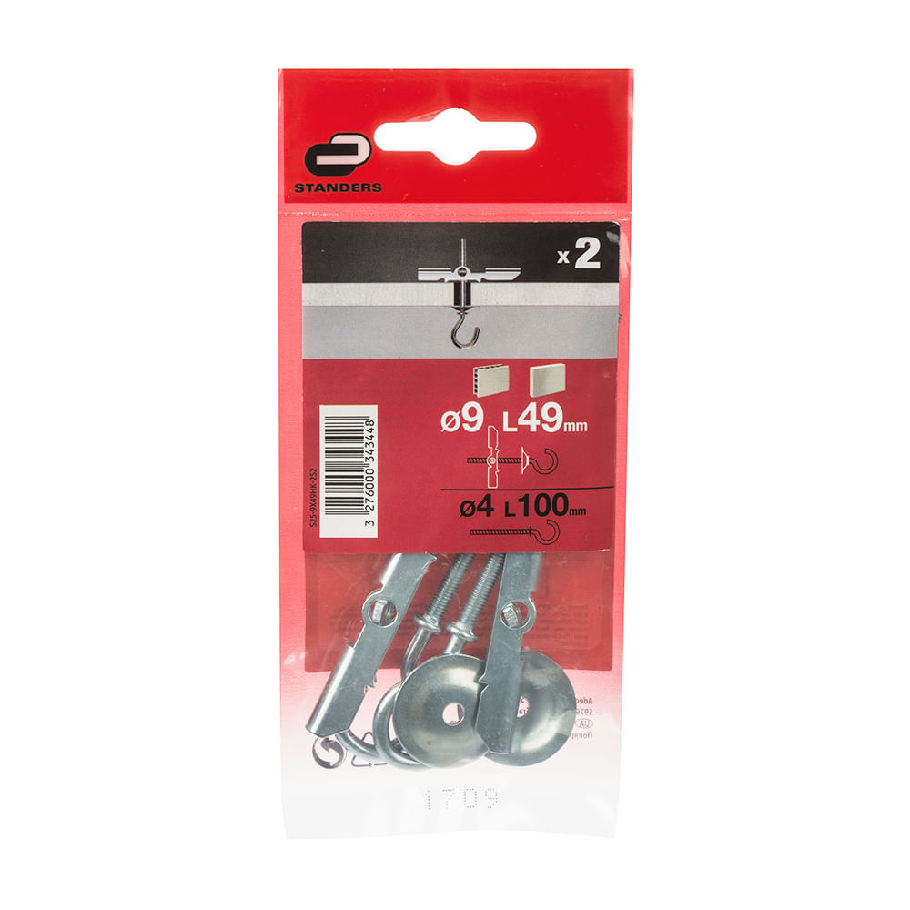 Tornillo + Tarugo 9x49mm x 2 unidades Standers