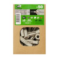 Tornillo + Tarugo 8x50mm x 50 unidades en caja Standers