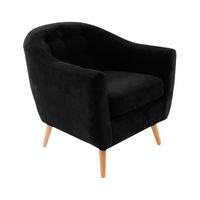 Butaca Balark Mavisac Color Negro - Tela