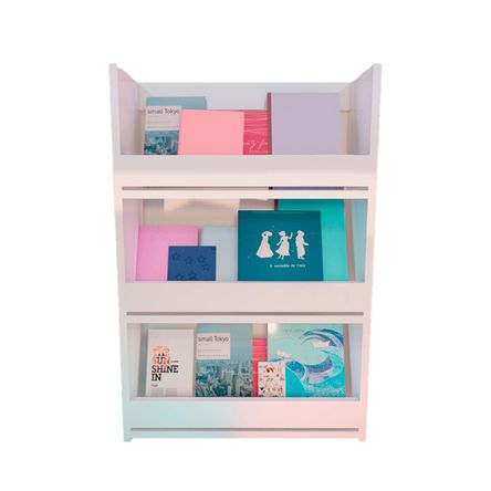 Organizador Librero Montessori Wonder Wood Muebleria de 3 Repisas Melamina Blanca Organizador Librero Montessori Wonder Wood Muebleria de 3 Repisas Melamina Blanca