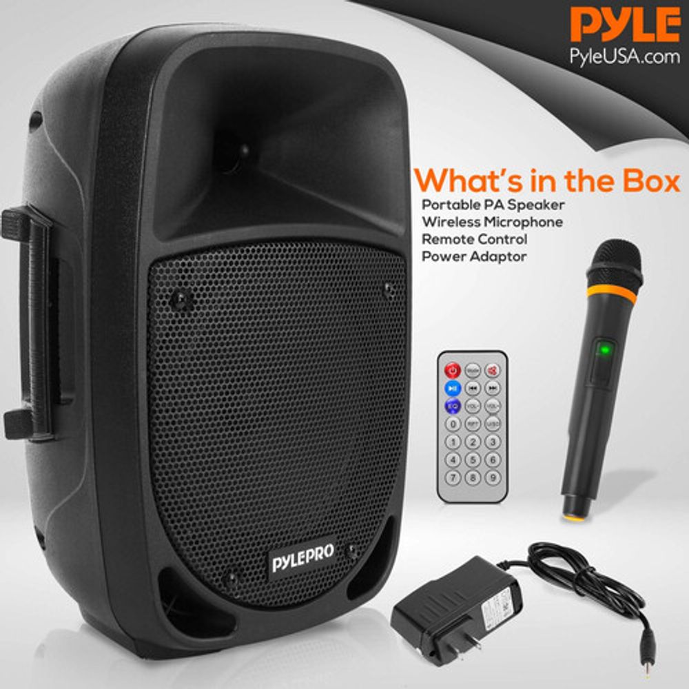 Pyle Pro PSBT8A Portable de 8 2 vías 800W Bluetooth PA Altavoz