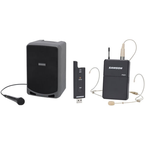 Samson XP106 Sistema compacto de megafonía Bluetooth y kit de auriculares inalámbricos