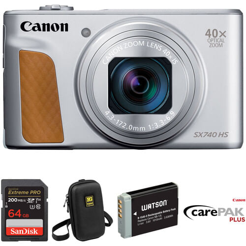 Kit de lujo para cámara digital Canon PowerShot SX740 HS (plateado)