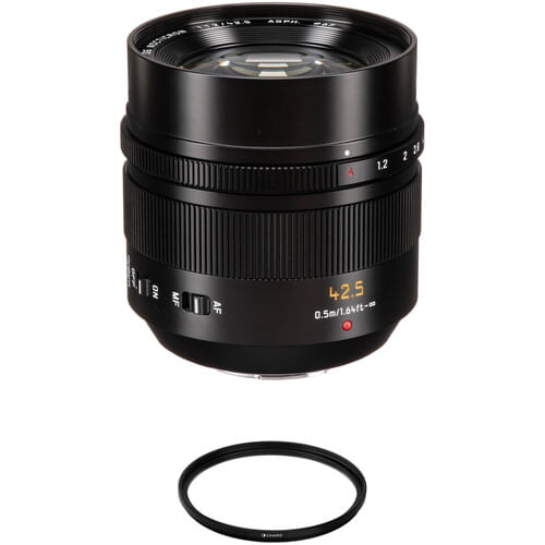 Panasonic Leica DG Nocticron 42,5 mm f/1,2 ASPH. Lente POWER OIS con filtro UV