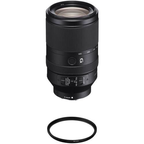 Sony Fe 70-300 mm f/4.5-5.6 g de lente de osos con kit de filtro UV