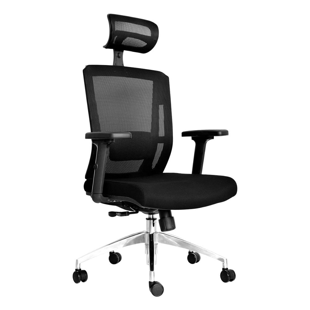 Silla Giratoria De Oficina Ergonomica Mas Linea Mobiliario Presidente Delphi Negro