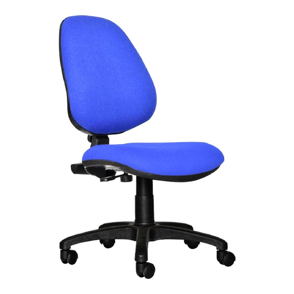 Silla Giratoria De Oficina Mas Linea Mobiliario Rudy Alta Cuerina Azul SB