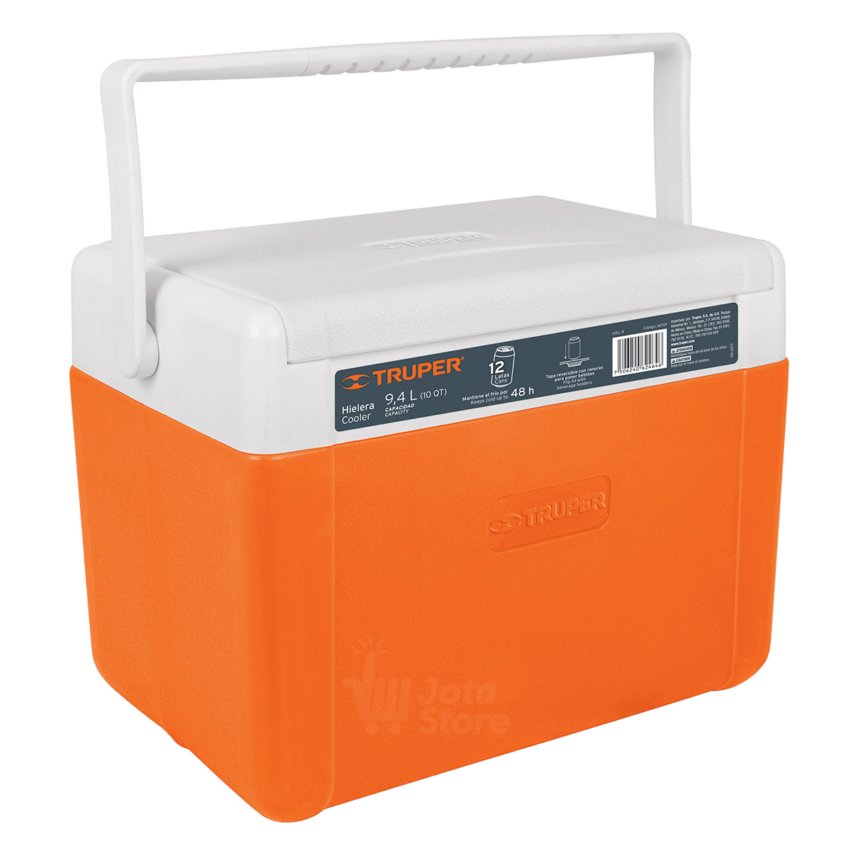 Cooler Hielera Truper 9.4 Litros Naranja