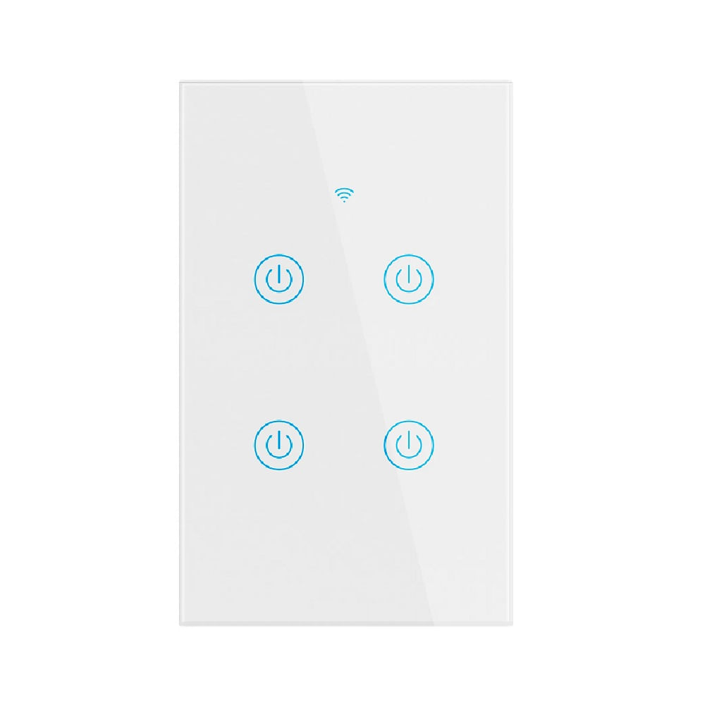 Interruptor Inteligente WiFi Cuádruple 4 Botones Blanco - Promart