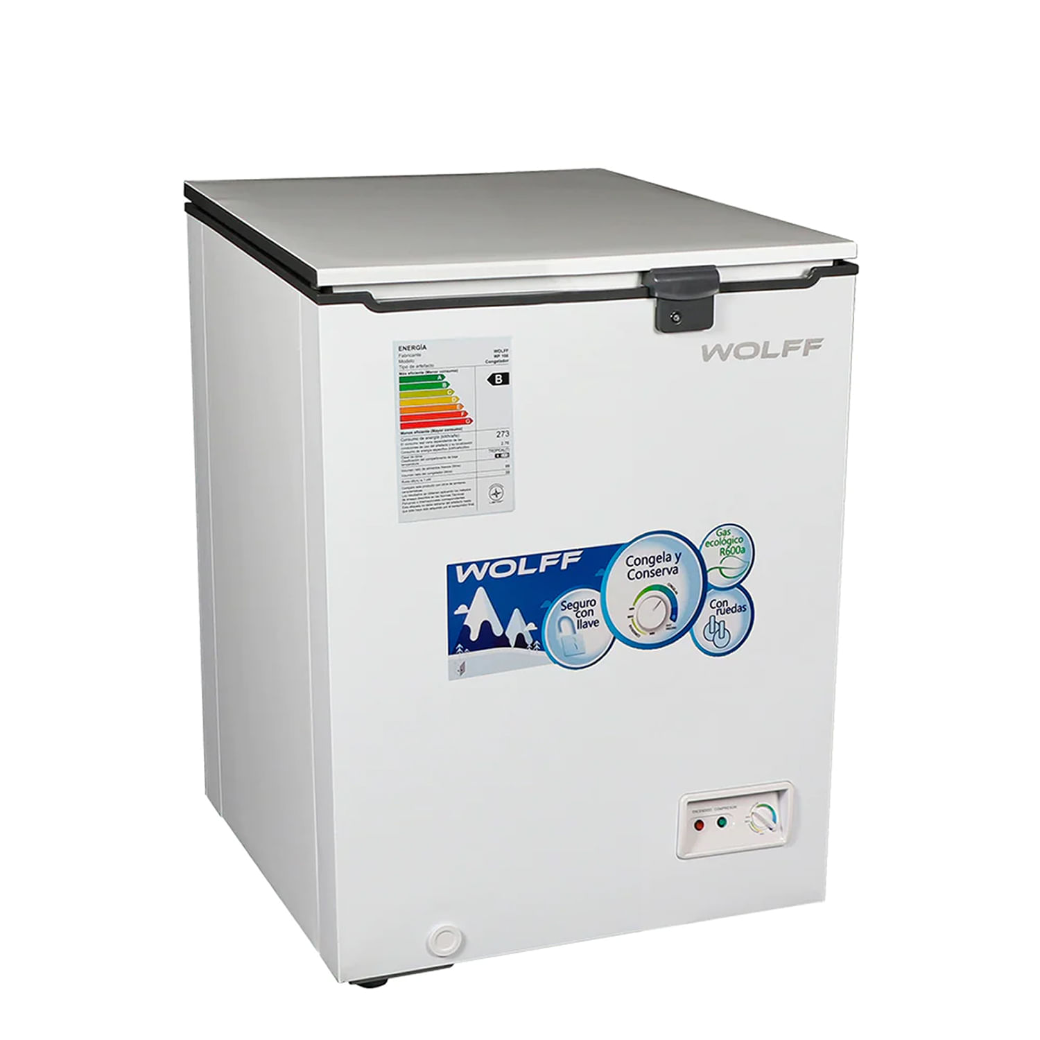Congeladora Wolff WF-145 de 145lt -Blanco