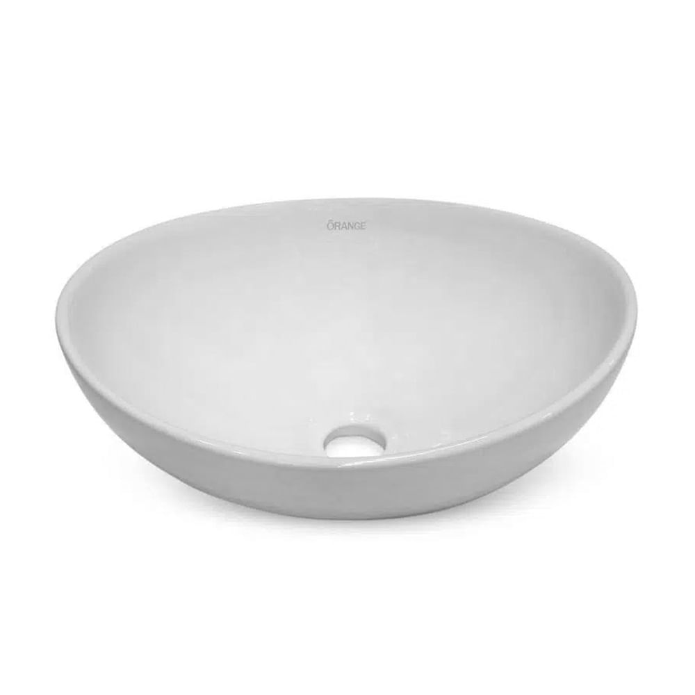 Ovalín de Loza Blanco Orange Asti 41cm Modelo Sobrepuesto
