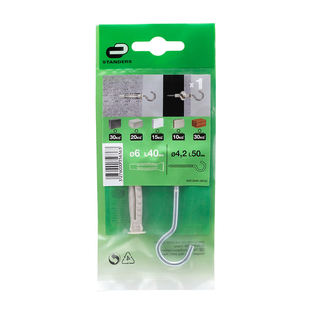 Armella 6x40mm x 1 unidad Standers