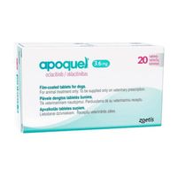Apoquel Tratamiento de la Dermatitis Alergica Canina 3.6 Mg x 20 Tabletas