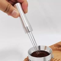 WDT Coffee Agitador de Espresso Plateado Agujas 0.4mm