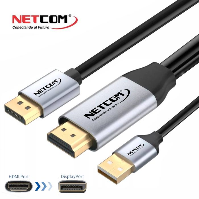 Cable Adapatador Premium HDMI a Displayport 4k 60Hz HDMI a DP