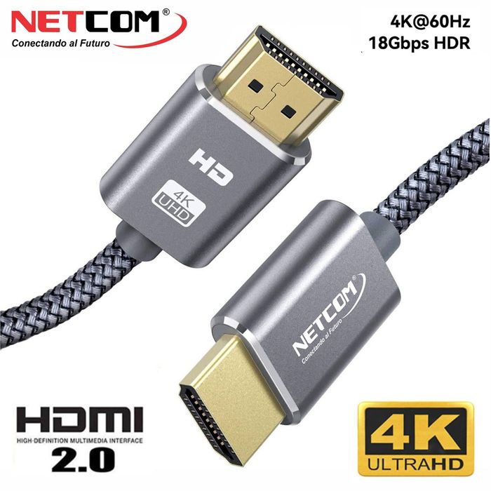 Cable HDMI 10 Metros NETCOM Ultra HD 3D 4K 60hz 2160P