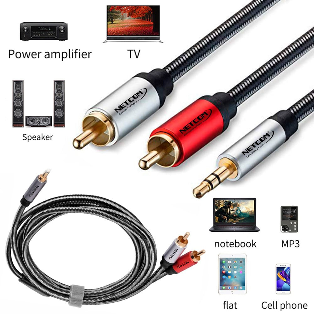 Cable Rca a Plus de audio 3.5 Mejor Calidad