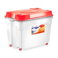 Caja Organizadora Plástica con Ruedas Polinplast #200 Roja