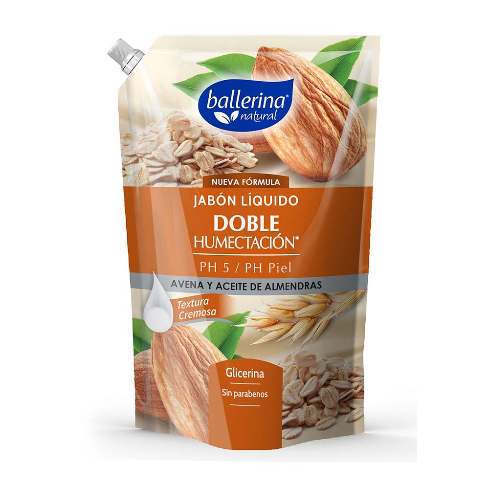 Jabón Líquido Avena y Aceite de Almendras 750ml Ballerina
