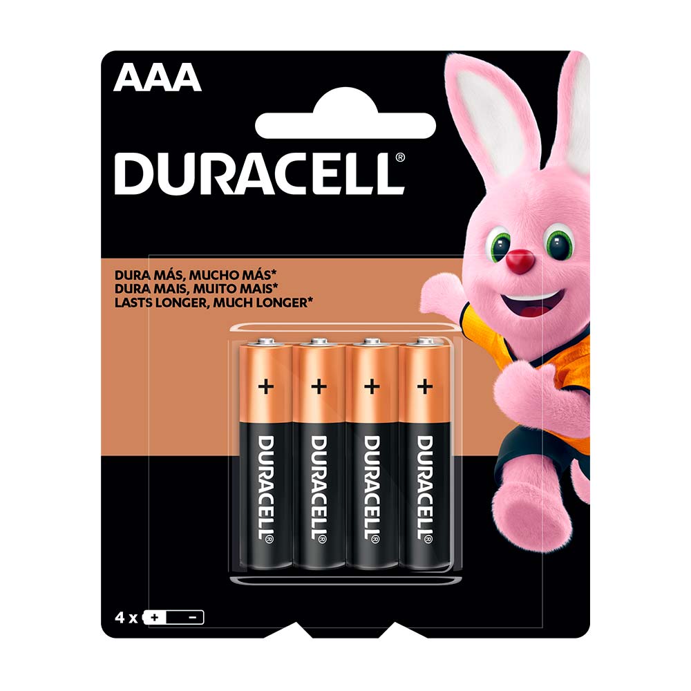 Pilas Duracell AAA x4 unidades - Promart