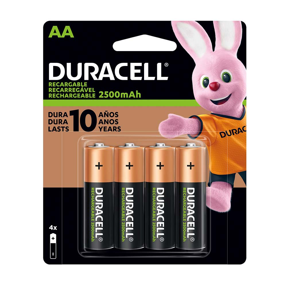 Pila Duracell recargable AAx4u