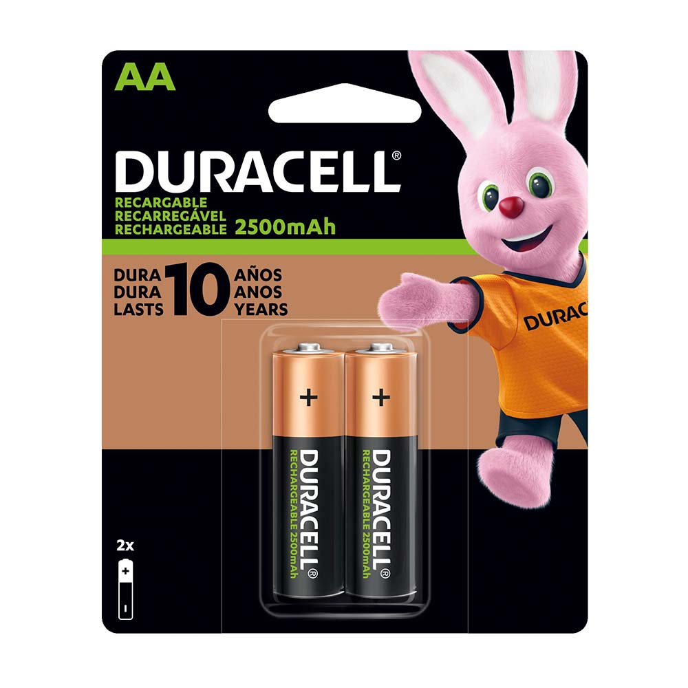 Pila Recargable Duracell AAx2 Verde NiMH 1.2V