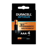 Pila Duracell Optimum AAA 4 unidades Negro