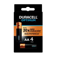 Pilas Duracell Optimum AA Pack de 4 Unidades