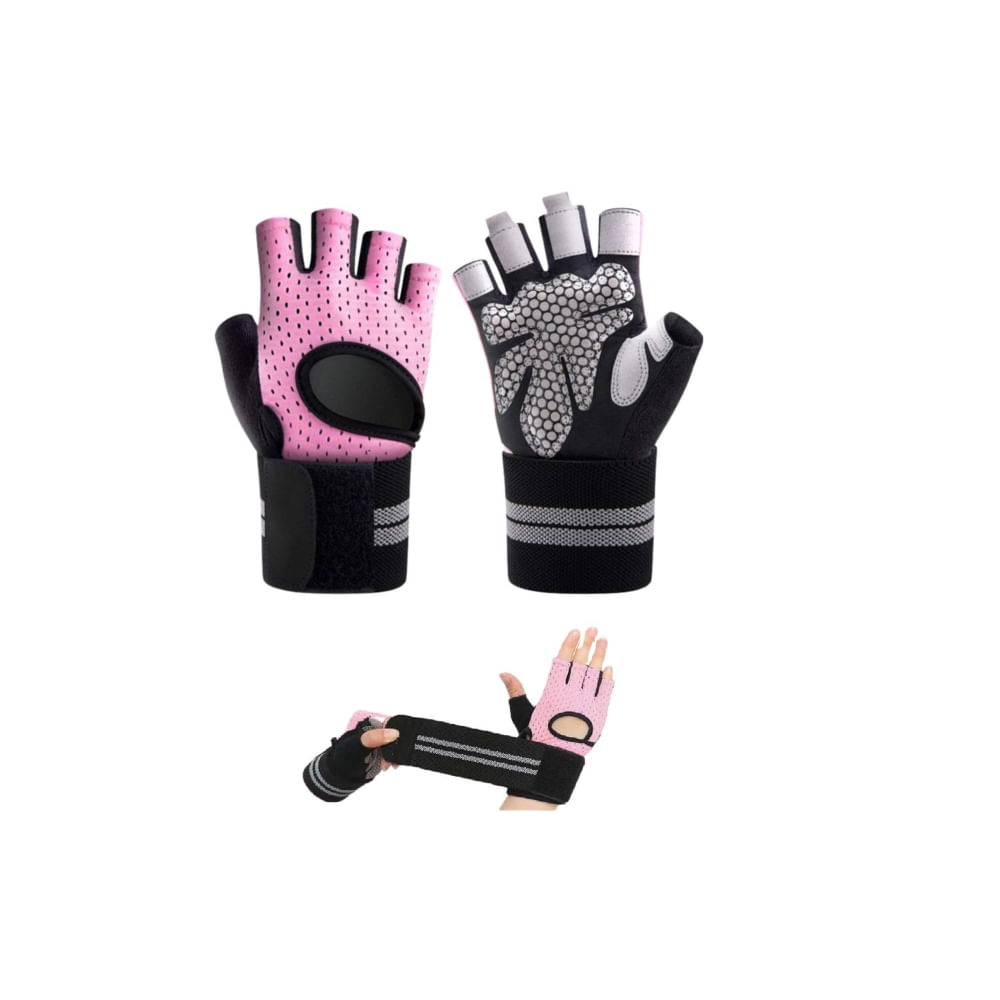 Guantes para Pesas Gym Mesh Talla S Color Rosado - Promart