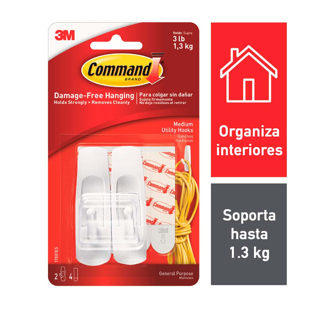 Gancho 3M Uso General, Mediano