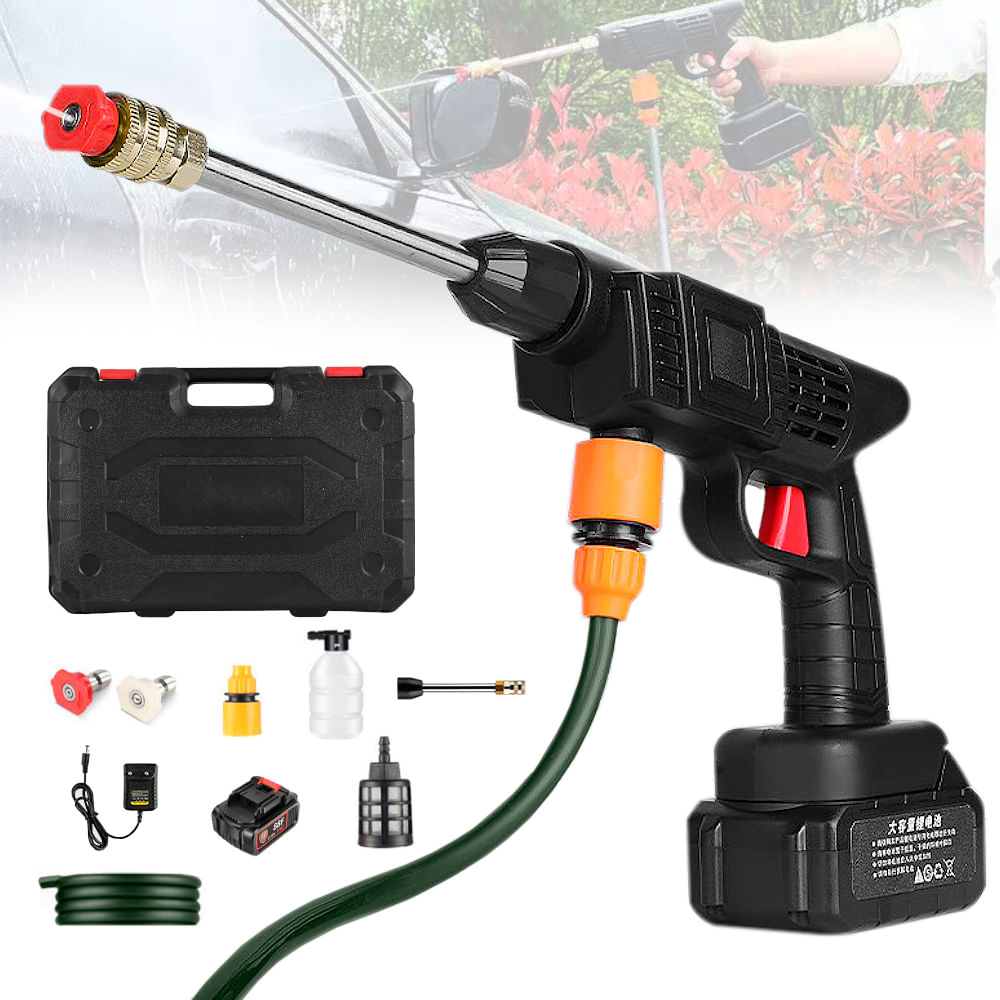 Kit Hidrolavadora Inalámbrica Pistola de Agua a Presión Portátil para ...