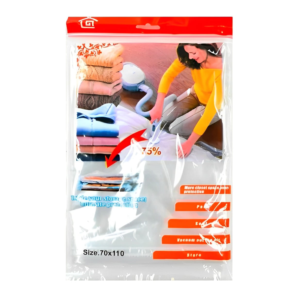 Bolsas al vacío compresoras de ropa 70x100 cm x 6 und