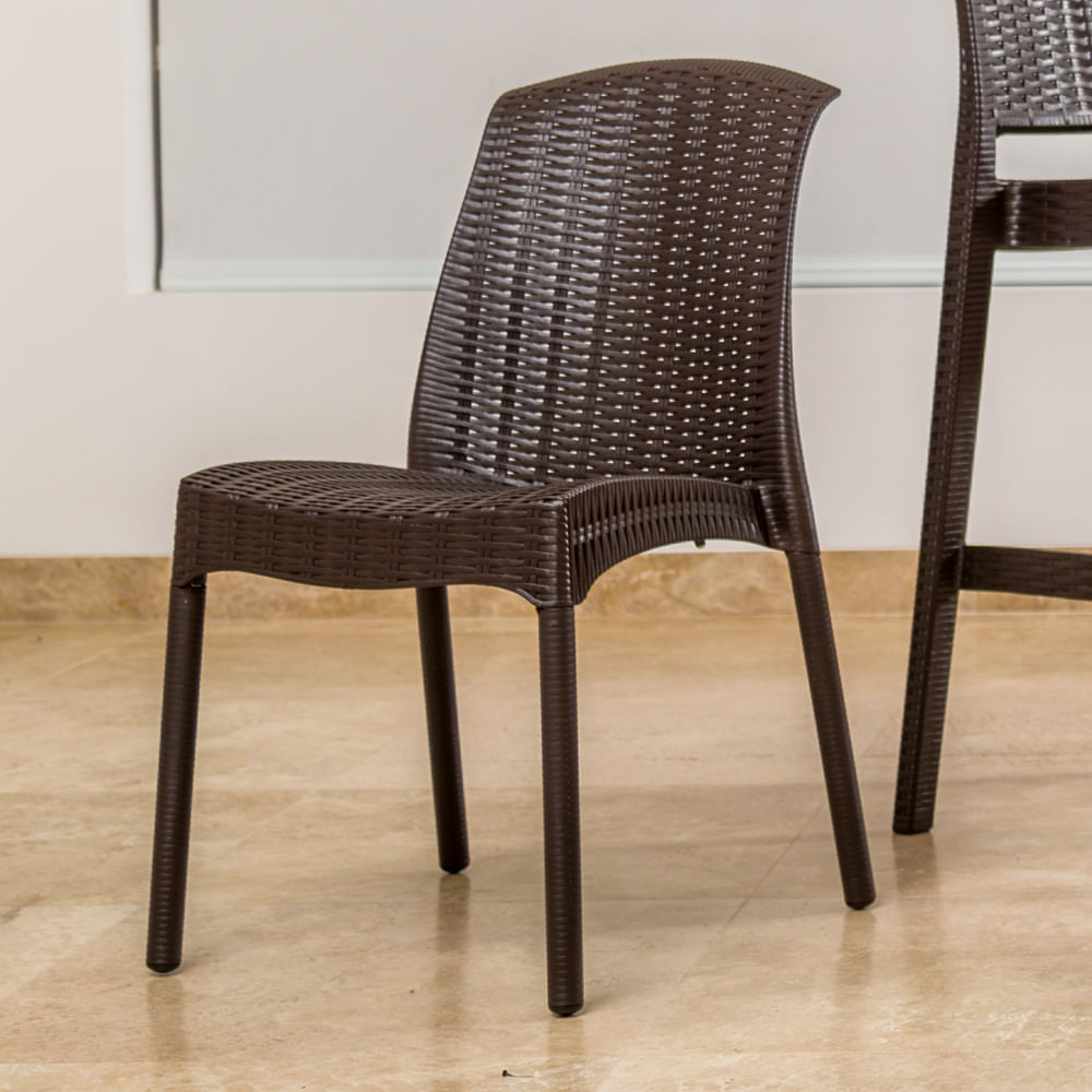 Silla ratán sin brazo Reyplast