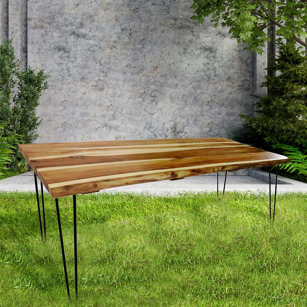 Mesa terraza modelo Tronco + base metal - Promart