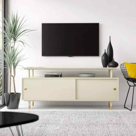 Mesa de Tv Vintage Dannea Ventitas Perú Blanco Mesa de Tv Vintage Dannea Ventitas Perú Blanco