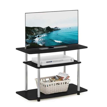 Mesa de Tv Industrial Vanessa Ventitas Perú Negro y Plateado Mesa de Tv Industrial Vanessa Ventitas Perú Negro y Plateado