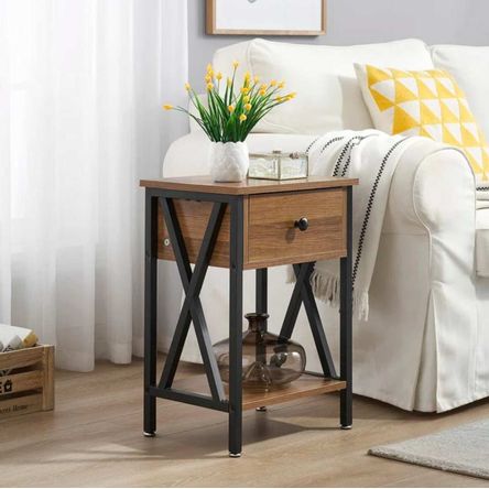 Velador Mesa de Noche Industrial Kolea Espresso Velador Mesa de Noche Industrial Kolea Espresso