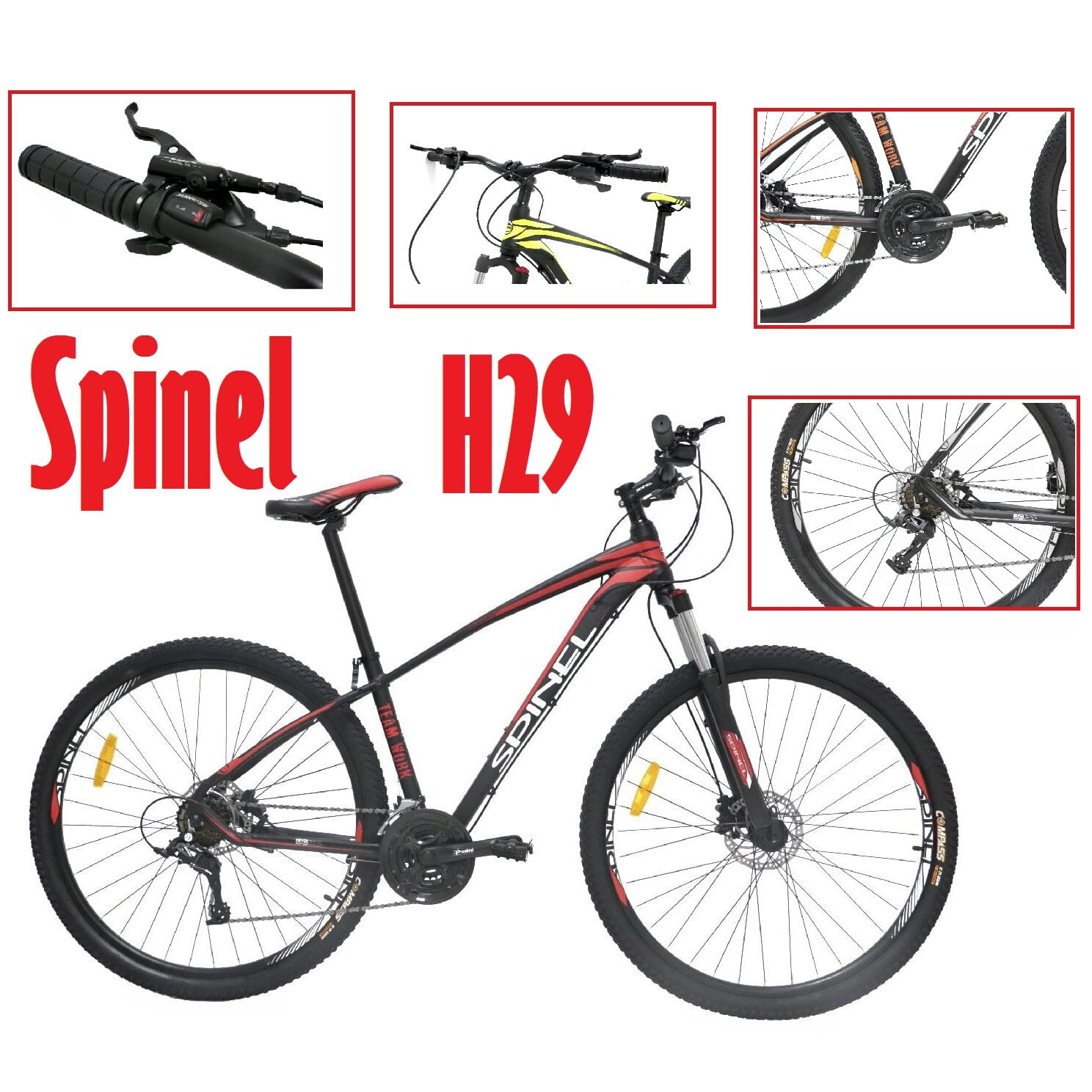 Bicicleta Spinel Montañera Evezo Roja 29H ARO 29